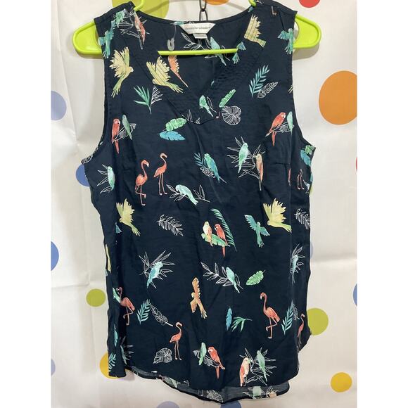 Christopher & Banks PARROTS Birds Top Size M - Picture 9 of 9